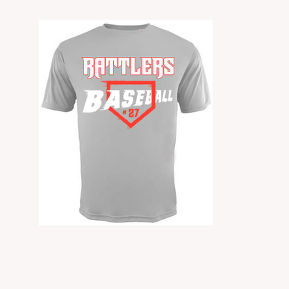 Rattlers Home plate shirt (Customizable)