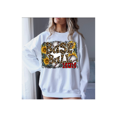 Baseball Mom Sunflower Sweatshirt