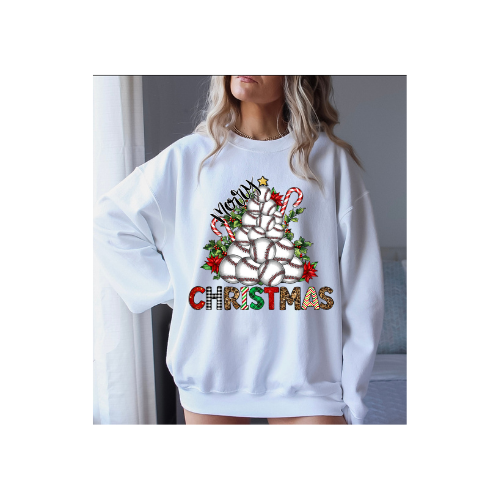 Baseball Merry Christmas Baseball Sweatshirt