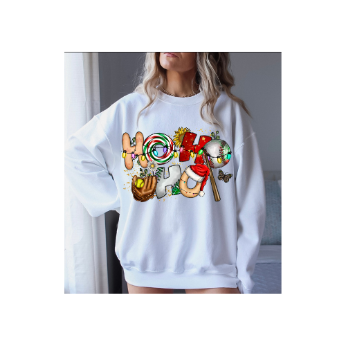 Baseball Ho Ho Ho Sweatshirt